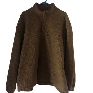 Orvis Brown Herringbone Pullover Jacket